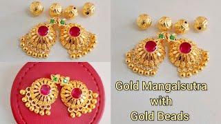 gold mangalsutra designs with weight and price 2024/gold beads with weight and price