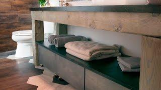 DIY Wood Vanity by East Coast Creative