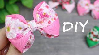 DIY Ribbon bow / Как сделать простые бантики / Clase magistral de arco