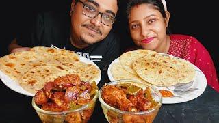 Eating Show - Paratha, Chilli Chicken | Mukbang | ASMR | Poulamieatingshow #mukbang