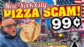 99 Cent Slice of Pizza SCAM in New York City - THEY OVER CHARGED ME BY...