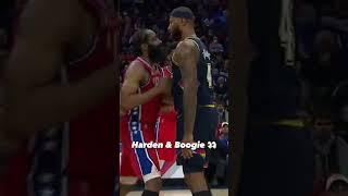 HARDEN & BOOGIE GETTING INTO IT DURING THE GAME!!!