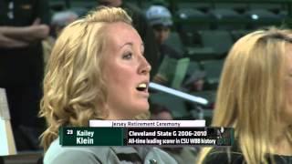 Kailey Klein Cleveland State Jersey Retirement