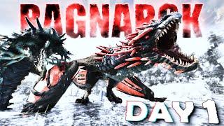 DAY 1 On RAGNAROK Most BRUTAL START EVER! ARK Ascended Official PvP