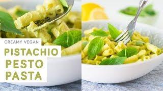 Creamy pistachio pesto pasta - vegan and super easy to make