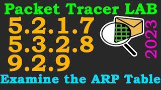 Cisco Packet Tracer LAB 5.2.1.7 | 5.3.2.8 | 9.2.9 - Examine the ARP Table | 2023