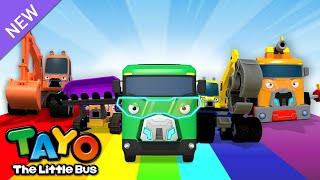 Five Heavy Vehicle Rangers | Five Little Monkeys | Heavy Vehicles Song | Tayo the Little Bus