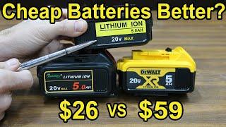 Are Cheap Power Tool Batteries better than DeWalt 20V OEM Lithiums?  Let's find out!