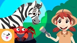 Los animales para niños - Vocabulario - Animales Salvajes, animales de granja y animales acuáticos