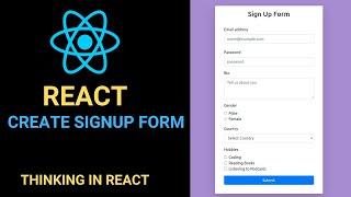 How to create Signup / Registration form in React | Handling Forms in React