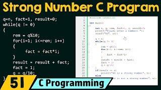 Special Programs in C− Check If The Number Is Strong Number