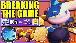 I BROKE the Game with Double Stacking WATER SHURIKEN GRENINJA | Pokemon Unite