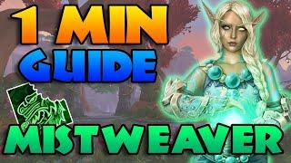 QUICK Mistweaver 1 Minute GUIDE for M+  ~ Season 3 Dragonflight Mistweaver Monk (Bite-Sized Guide)