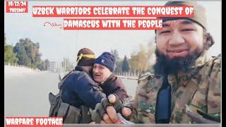  Uzbek Warriors Congratulate The Syrian People After The Conquest Of Damascus.