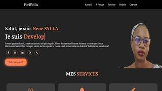 #Jour5: Création de site de portfolio une page avec le HTML et CSS seulement(avec code source)