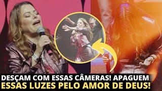 Ana Paula Valadão pede que câmeras desçam do altar e chora dizendo que igreja não é lugar de show