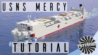 Minecraft USNS Mercy Hospital Ship Tutorial | [1:5 Scale]