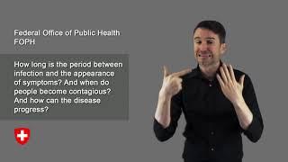 How long is the period between infection and the appearance of symptoms?