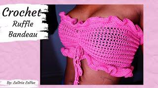 Crochet Ruffle Bandeau Tutorial + Written Pattern