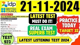 IELTS Listening Practice Test 2024 with Answers | 21.11.2024 | Test No - 923