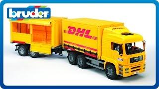 Bruder Toys MAN TGA DHL Truck with Trailer #02784