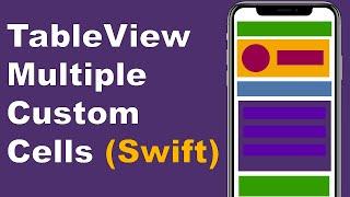 Swift: Multiple Custom Cells TableView (Swift 5, Xcode 11, iOS)