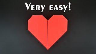 Easiest Origami Heart Ever! - Tutorial in English (BR)