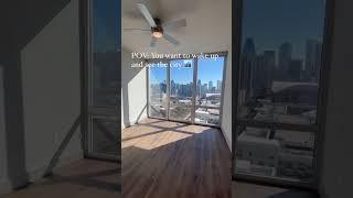 Dallas luxury apartment views downtown  #dallas #luxuryapartments #downtowndallas #apartmenttour