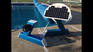 Automatic, remote controlled, battery powered solar blanket cover pool reel roller