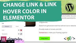 How to Change Link & Link Hover Color in Elementor WordPress