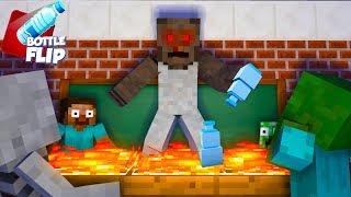 Monster School : GRANNY Horror Game Challenge + Bottle Flip Challenge - Minecraft Animation