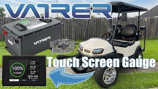 Vatrer 48v 105ah Lithium Golf Cart Battery Kit | Touch Screen Color Display Gauge