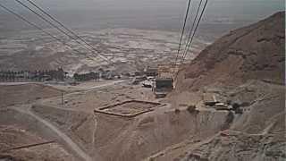 Israel,Masada-descending by  funicular from the top