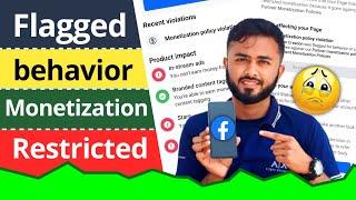 Flagged behavior Monetization restricted।।flagged for behavior or content।।Monetisation impacted