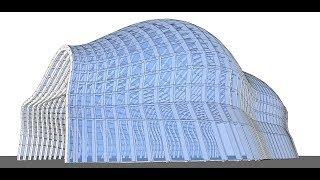 3D modeling an organic shape pavilion using Sketchup