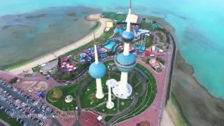 Kuwait Towers Hyperlapse and aerial shot