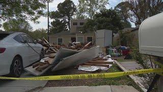 Car removed from top of Cypress garage weeks after crash