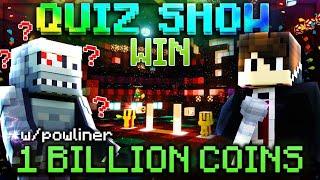 CAN POWLINER WIN 1 BILLION COINS? (Hypixel Skyblock Quiz Show)