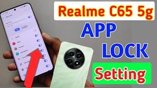 How to lock apps in Realme c65 5g/Realme c65 5g me app lock kaise kare/app lock setting