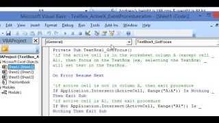ActiveX Text Box Event Procedure in Excel VBA