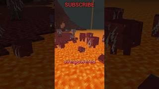 striders are OVERPOWERED… on bedrock edition… kinda… this is a lot of dot dot dots…