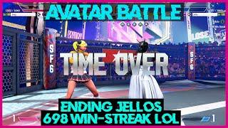 [SF6 Avatar Battle] Ending NA0002's Finest Jello's 698 Win-Streak