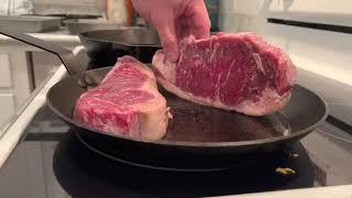 Review Lodge Carbon Steel Pan Cooking New York Strip Steak