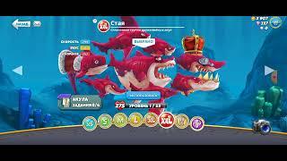 как получить акулу "стая"  много бриллиантов и монет в игре hungry shark world