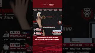 Action vội vàng của Hoàng Văn Khoa (pewpew) đối mặt cặp bài mạnh của David Erquiaga #poker