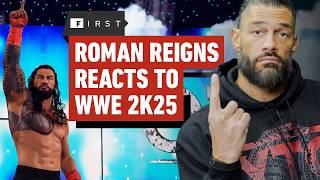 Roman Reigns Reacts to WWE 2K25 Bloodline Showcase Gameplay - IGN First