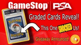 We Got our First Ever PSA Graded Cards Returns From GameStop! Very shocking result! Plus Giveaway!