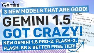 Gemini 1.5 Pro-2 + Flash-2 + Flash-8B : These NEW Gemini Models ARE REALLY GOOD! (Fully Tested)