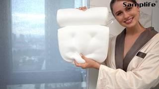 Samplife Bath Pillow Spa with 4 Non-Slip Strong Suction Cups