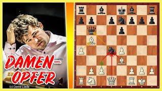 Magnus Carlsen OPFERT im 8. Zug die Dame || Giri vs. Carlsen || Finale Meltwater Chess Tour 2021